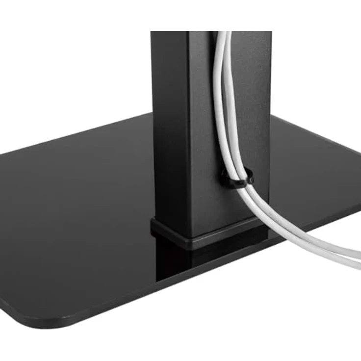 NEDIS Fester TV-Ständer - 37-70" - max. 40 kg - Einstellbare voreingestellte Höhen - Gehärtetes Glas/Stahl - Schwarz – Bild 5