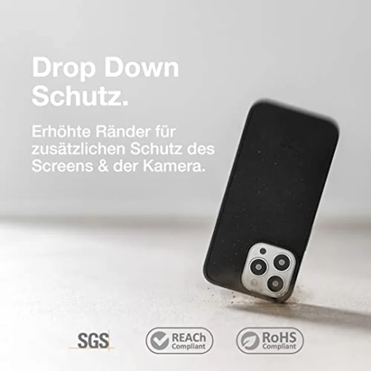 Woodcessories - Magnetische Handyhülle kompatibel mit iPhone 14 Pro Hülle mit Magnet schwarz - Plastikfrei, nachhaltig – Bild 3