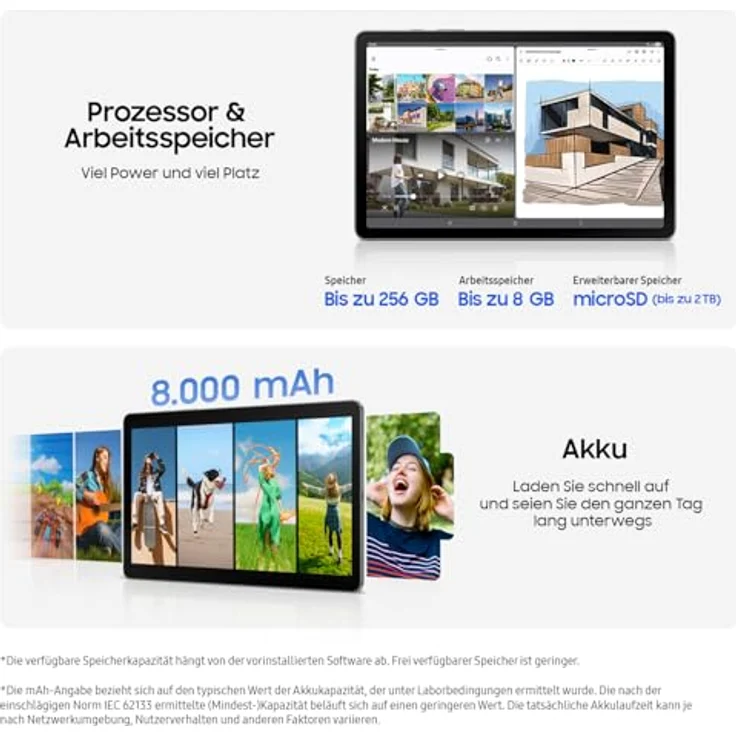 Samsung Galaxy Tab S10 Lite 5G, 27.7 cm (10.9 Zoll) Android-Tablet mit 128 GB Speicher, grau, 2 GHz Prozessor, S Pen inklusive – Bild 5