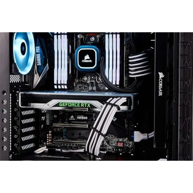 Corsair Premium Sleeved SATA 3 Kabel gewinkelt - gerade (6Gbps, 30 cm 90°) Schwarz – Bild 9