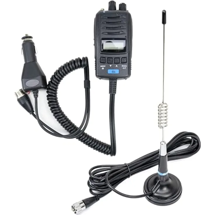 PNI CB-Funkgerät TTi TCB-H100 mit PNI ML29 Antenne, 12-24 V, DSS, Roger Beep, Squelch, Magnetfuß