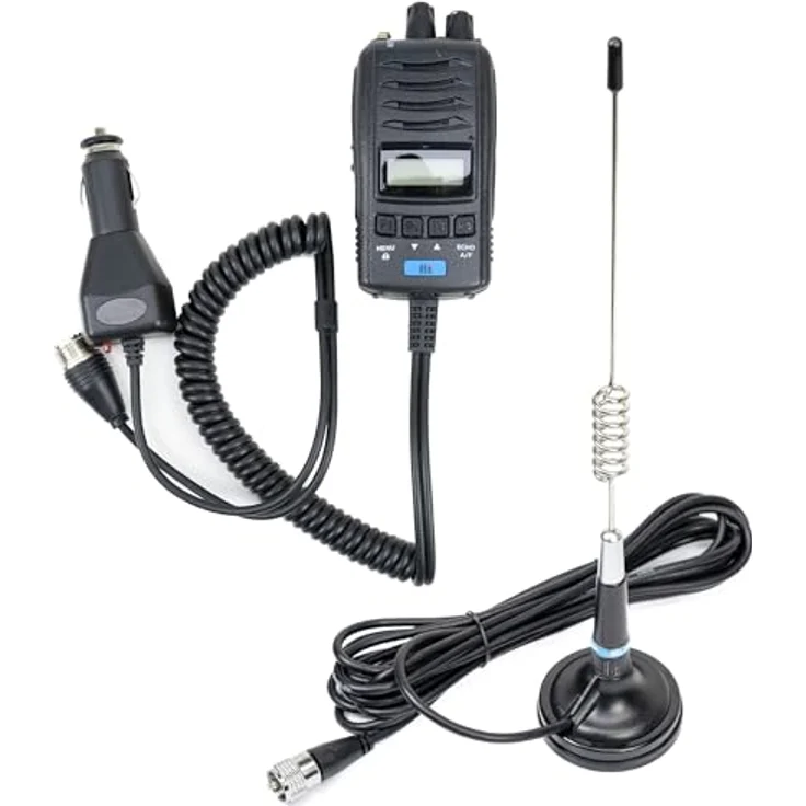 PNI CB-Funkgerät TTi TCB-H100 mit PNI ML29 Antenne, 12-24 V, DSS, Roger Beep, Squelch, Magnetfuß – Bild 1