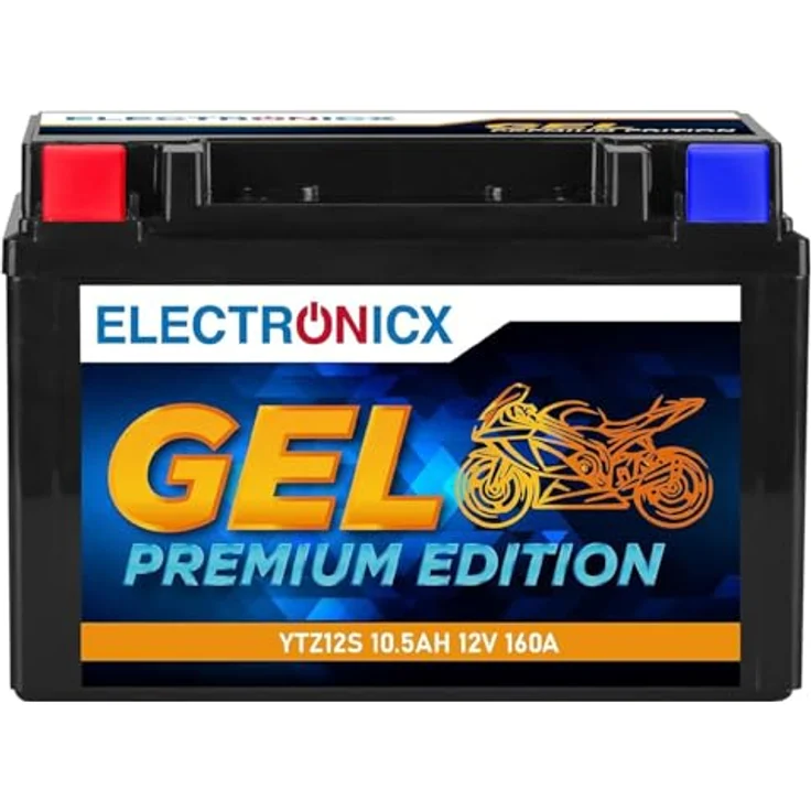 Electronicx GEL-YTZ12S GEL Motorradbatterie 11Ah 12V - wartungsfrei, auslaufsicher, rüttelfest für Motorrad, Roller und Quad – Bild 1