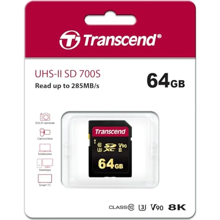 Transcend 64 GB SDXC-SDHC 700S Speicherkarte TS64GSDC700S - bis zu 285 MBs lesen und 180 MBs schreiben – Bild 2