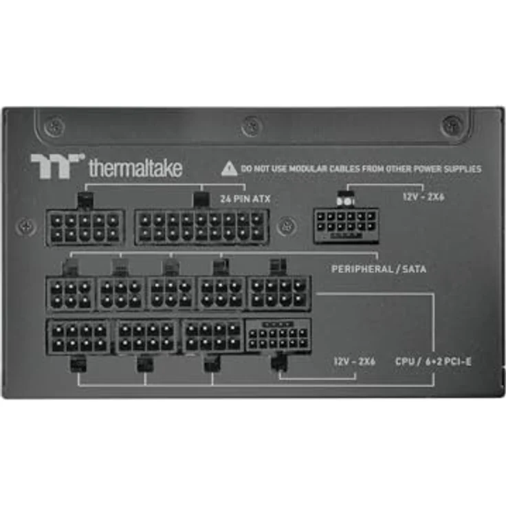 Thermaltake Toughpower GT 1200W, vollmodulares ATX-Netzteil, 80+ Gold-Zertifizierung, schwarz – Bild 4