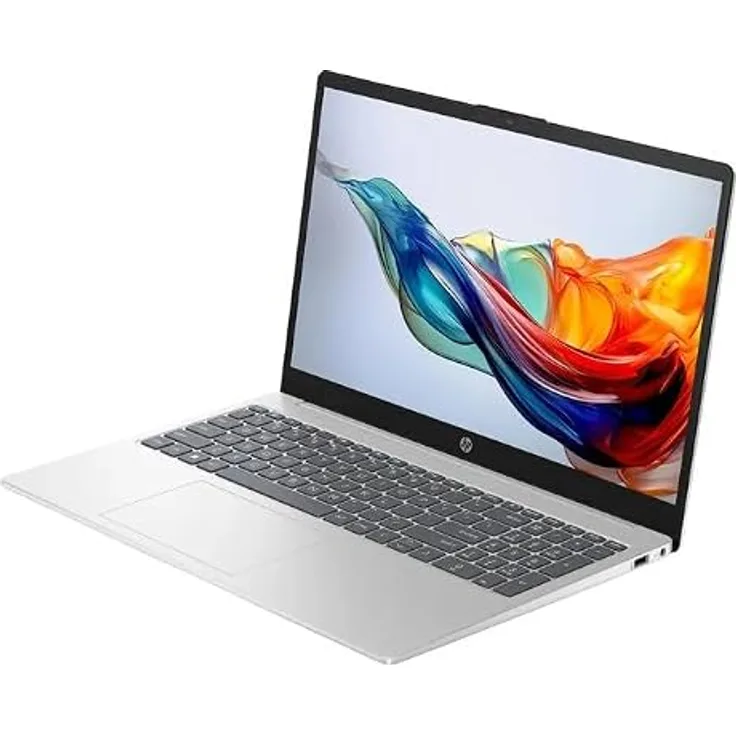 HP Laptop 15-fc1451ngx, FHD Notebook mit AMD Ryzen 5 7520U, 4,3 GHz, Silber