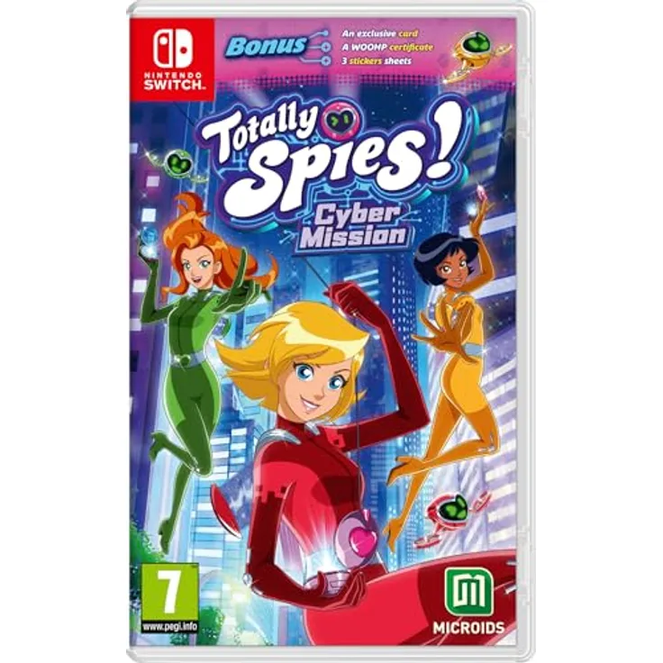 MDM MERIDIEM GAMES Totally Spies - Cyber Mission - Switch, Nintendo Switch Game mit Geheimagenten-Abenteuer und Multiplayer-Modus