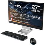 CSL-Computer Unity U27 All-in-One-PC, 27 Zoll Full HD IPS Display, Intel Core i5-1235U CPU, 4000 GB M.2 SSD, 64 GB DDR5-RAM, Windows 11 Pro