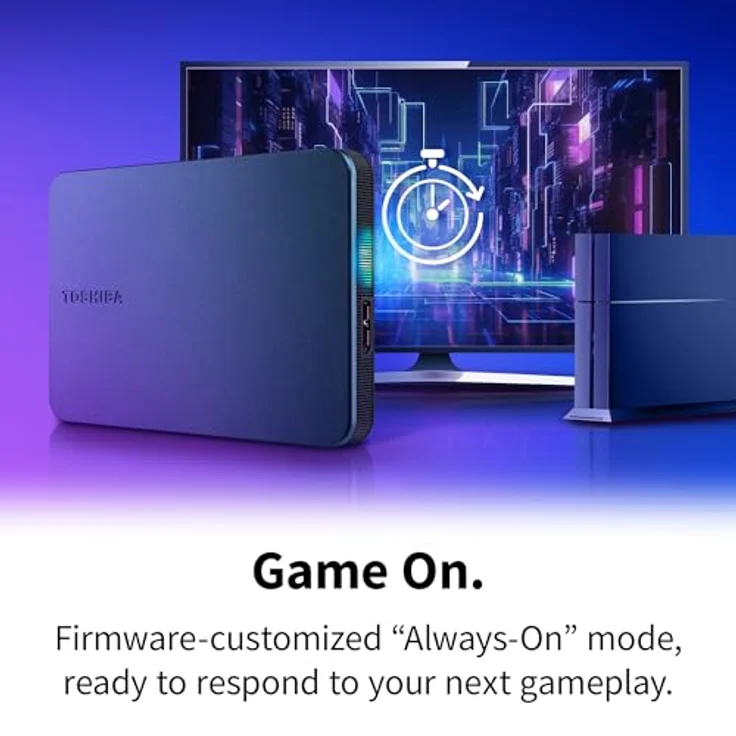 Toshiba Canvio Gaming 1TB Portable Externe Festplatte, USB 3.2, für Play Station und Xbox, Schwarz – Bild 4