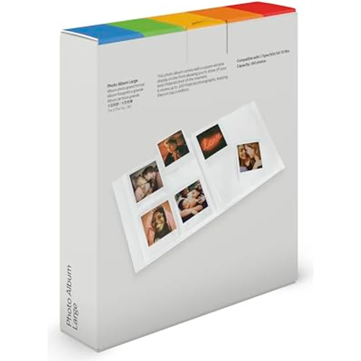 Polaroid Fotoalbum Weiß, großes Album für i-Type, 600 und SX-70 Sofortfotos, Kapazität 160 Fotos, fingerabdruckfeste Acqueous-Beschichtung, L213 x B47 x H243 mm – Bild 5
