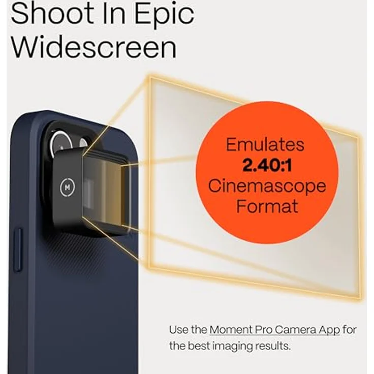Moment 1.33x Anamorphic Mobile Lens, anamorphotisches Objektiv für Smartphone-Kamera, Kino-Breitbildformat, Blaustich, kompatibel mit Moment T-Serie – Bild 5