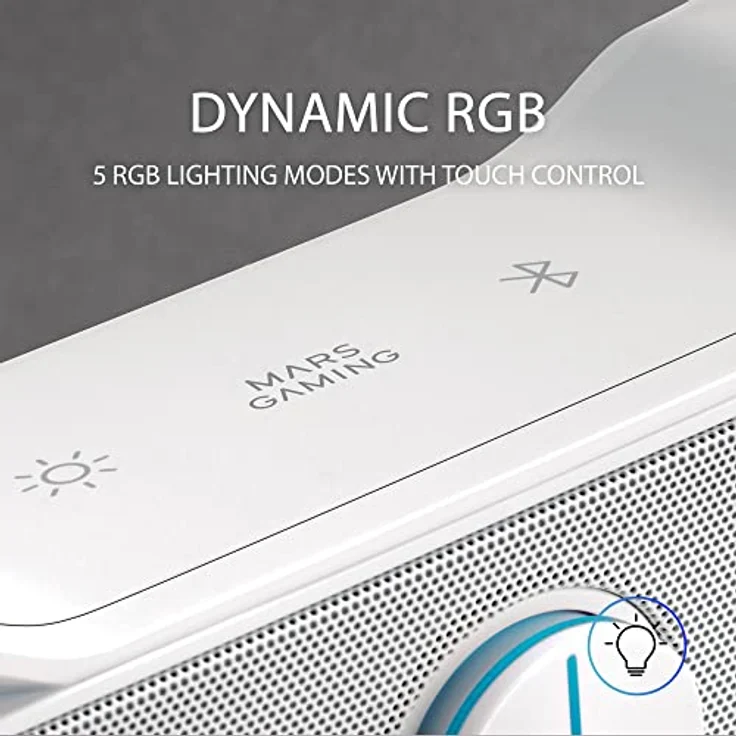 Mars Gaming MSBXW Weiß, RGB Soundbar, Bluethooth 5.0 + Jack 3.5, DSP Sound 10W – Bild 3