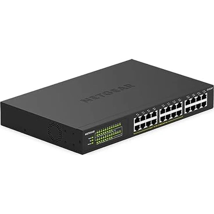 Netgear GS324P 24 Port Gigabit Ethernet LAN PoE Switch (mit 16x PoE+ 190W, Plug-and-Play, Desktop- oder Rack-Montage, robustes Metallgehäuse) – Bild 3