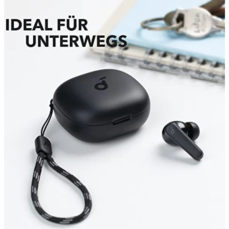 soundcore by Anker P20i Kabellose Bluetooth Kopfhörer in-Ear, 10mm Treiber, Bluetooth 5.3, Anpassbarer EQ, 30 Std. Spielzeit, IPX5 wasserfest, 2 Mikros mit KI, einzeln verwendbar (Schwarz) – Bild 5