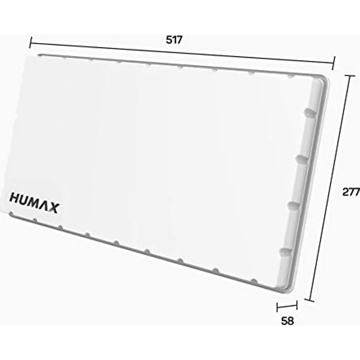 Sky Vision HUMAX Flat H39D4 SAT Flachantenne, Flache Satellitenschüssel für 4 Teilnehmer mit Quad-LNB, vergleichbar mit 60 cm SAT Schüssel, weiß – Bild 2