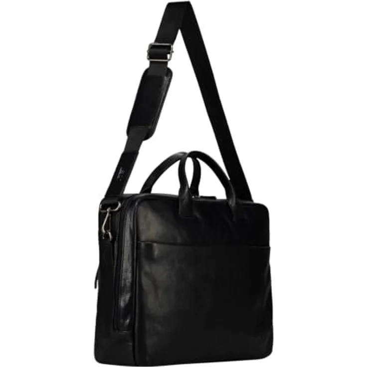 Jost Glasgow Aktentasche Leder, 40 cm mit Laptopfach, schwarz – Bild 5