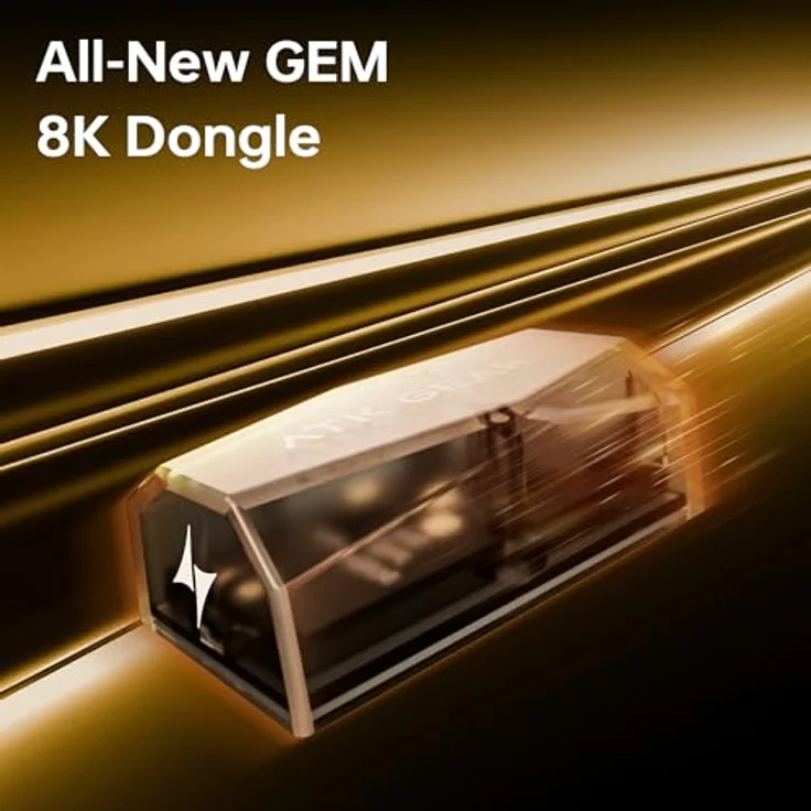 ATK Blazing Sky X1 V2, kabellose Gaming-Maus mit PAW3395 Ultra-Sensor, 8000 Hz Abfragerate, mechanische Schalter, Tri-Mode 2,4 G/Bluetooth/kabelgebunden, 55 g leicht (Ultimate, Weiß) – Bild 5