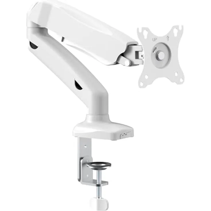 my wall vollbeweglicher Monitor Tischhalter - HL16WL für Flachbildschirme 17-32 Zoll, Gasdruckfeder, Neigbar, Schwenkbar, Rotierbar, Belastung 2-9 kg, Silber