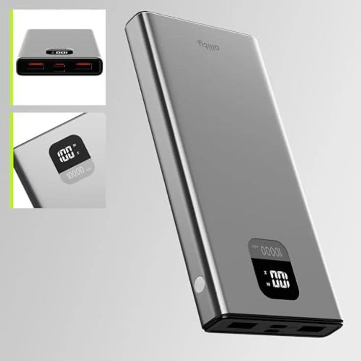 FOREVER Allity Powerbank APB-100, 10000 mAh, PD & QC 22,5W, grau – Bild 6