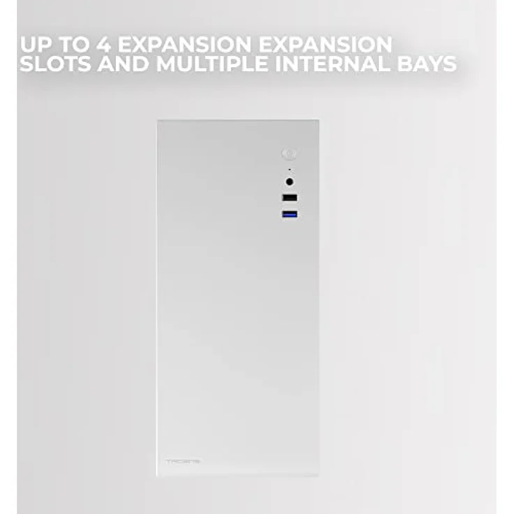 Tacens ORUMX Weiß ATX Semitower Gehäuse, ultra-kompakt mit 80mm-Lüfter für MicroATX und Mini-ITX, Stahlstruktur, erweiterbar для 4 HDD/SSD – Bild 3