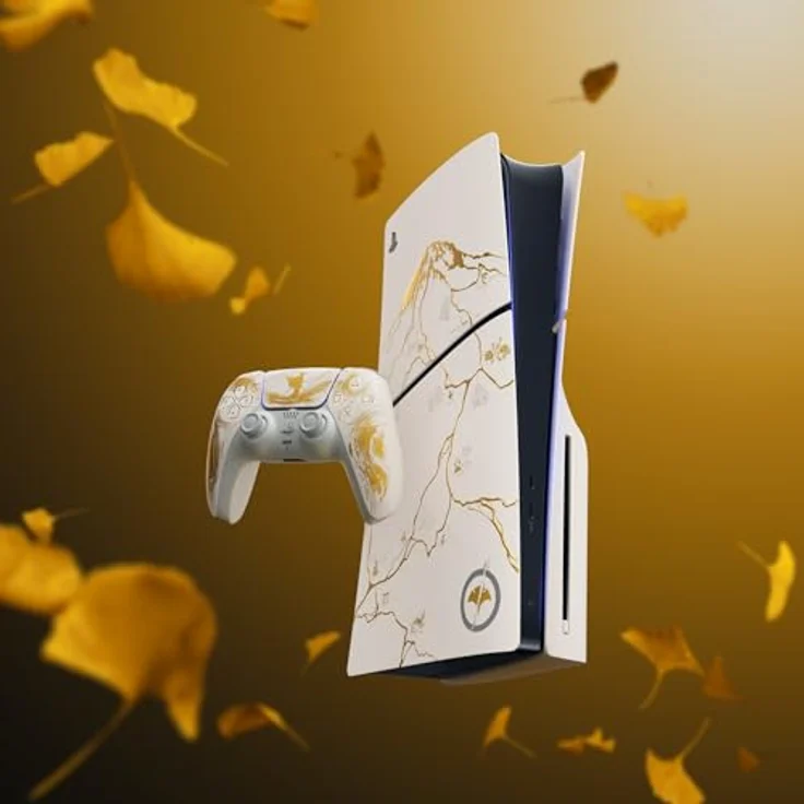 PlayStation 5 Ghost of Yōtei Gold Limited Edition Bundle, Konsole mit Spiel und atemberaubenden Landschaften – Bild 3