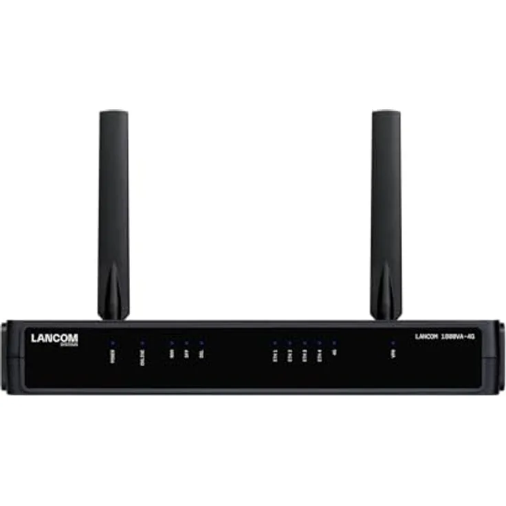 Lancom 1800VA-4G (EU) SD-WAN Gateway mit VDSL und 4G, integriertes VDSL-Supervectoring-Modem und 300 MBit/s LTE-Advanced, schwarz