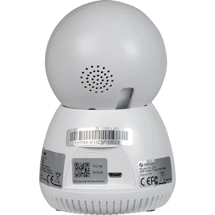 Denver IIC-215MK2 Smart Indoor IP Kamera, 1080p FULL HD Auflösung, Nachtsicht, schwenk- und neigbar – Bild 2