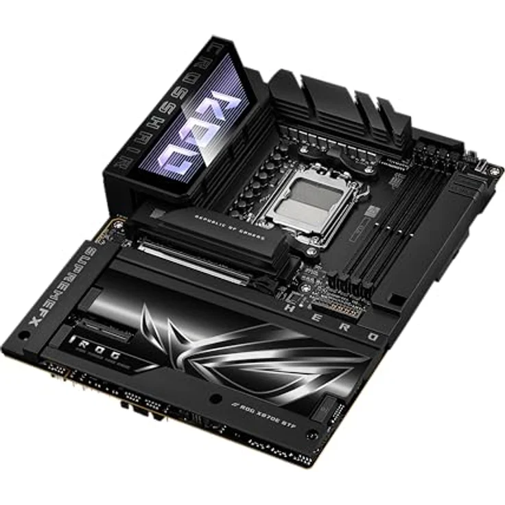 ASUS ROG CROSSHAIR X870E DARK HERO, ATX Gaming Mainboard mit AMD AM5 Sockel, 20+2+2 Power Stages, DDR5, Wi-Fi 7, 10Gb Ethernet, schwarz – Bild 4
