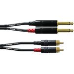 CORDIAL CABLES Audiokabel mit zwei Klinkensteckern mono/Rca 1,5 m AUDIO Essentials Klinkenkabel