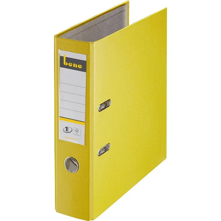 Bene Aktenordner bene No.1 Power Ordner gelb Kunststoff 8,0 cm DIN A4, schmutz-und feuchtigkeitsabweisend – Bild 1