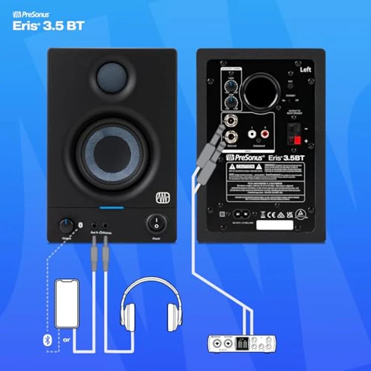 Presonus Eris 3.5BT Studio Monitor-Boxen 2nd Gen PC-Lautsprecher (Bluetooth, 50 W, 1 Paar) – Bild 3