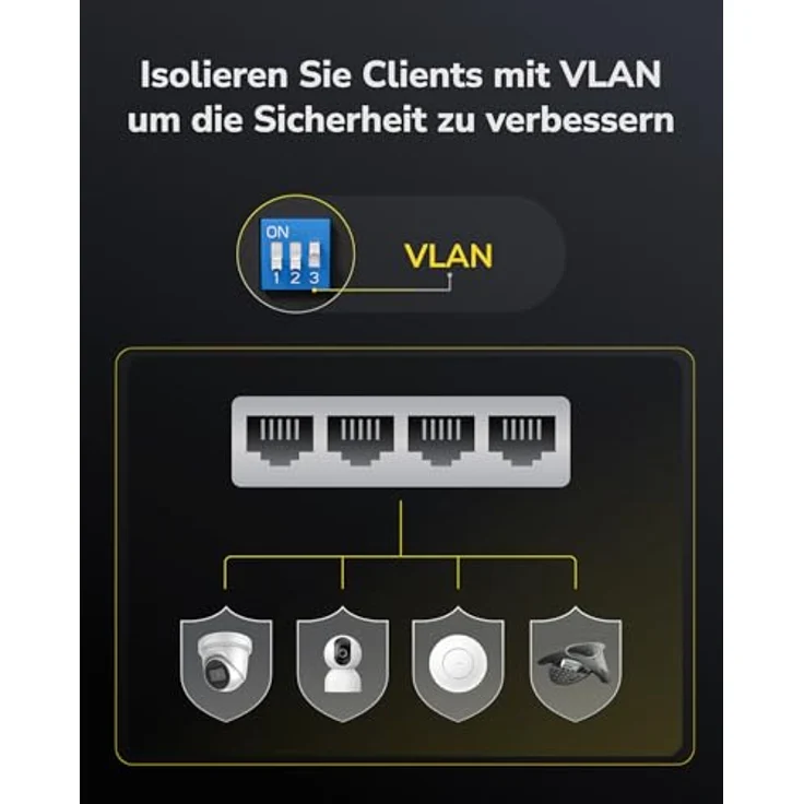 Cudy FS1018PS1 Netzwerk Switch, Fast Ethernet PoE mit 18 Ports und 200 W Leistungsbudget, grau – Bild 5