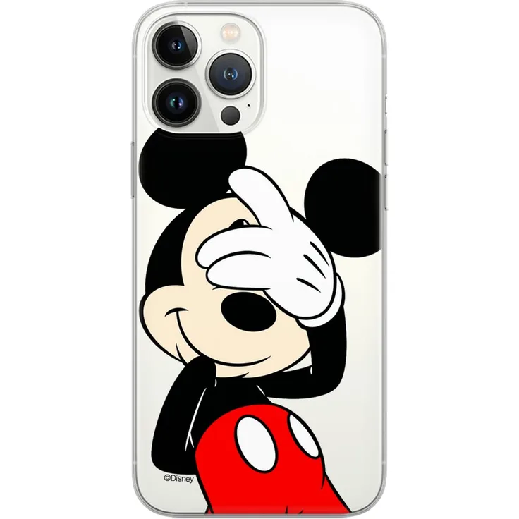 Disney Handyhülle Mickey 003, Partial Print Transparent, TPU-Material mit erhöhter Haltbarkeit