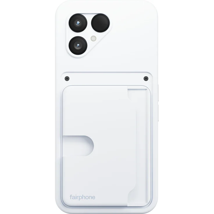 Fairphone Card Holder für Fairphone (Gen. 6), Smartphone Hülle mit Platz für 3 Karten, Weiss