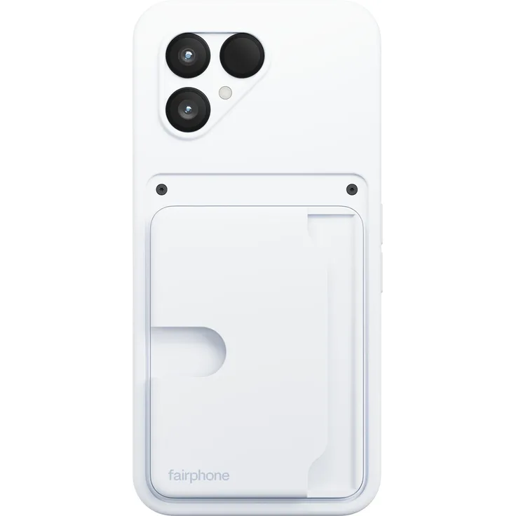 Fairphone Card Holder für Fairphone (Gen. 6), Smartphone Hülle mit Platz für 3 Karten, Weiss