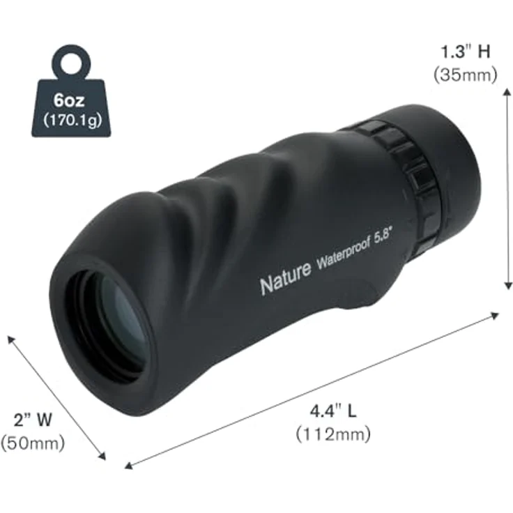 Celestron Monocular 10x25 Nature, leichtes und wasserfestes Fernglas mit Porro-Prismendesign – Bild 7