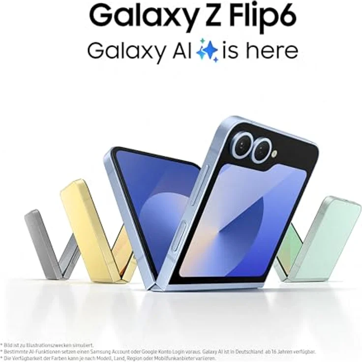 Samsung Galaxy Z Flip 6 AI-Smartphone, 50-MP-Kamera, 256 GB Speicher, Blue – Bild 2