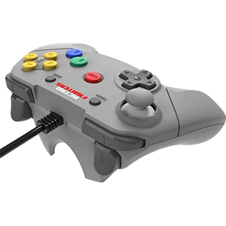 Retro Fighters Brawler64 Wired, Wired Controller für Nintendo 64 mit modernem Design und komfortablem Analogstick, grau – Bild 3