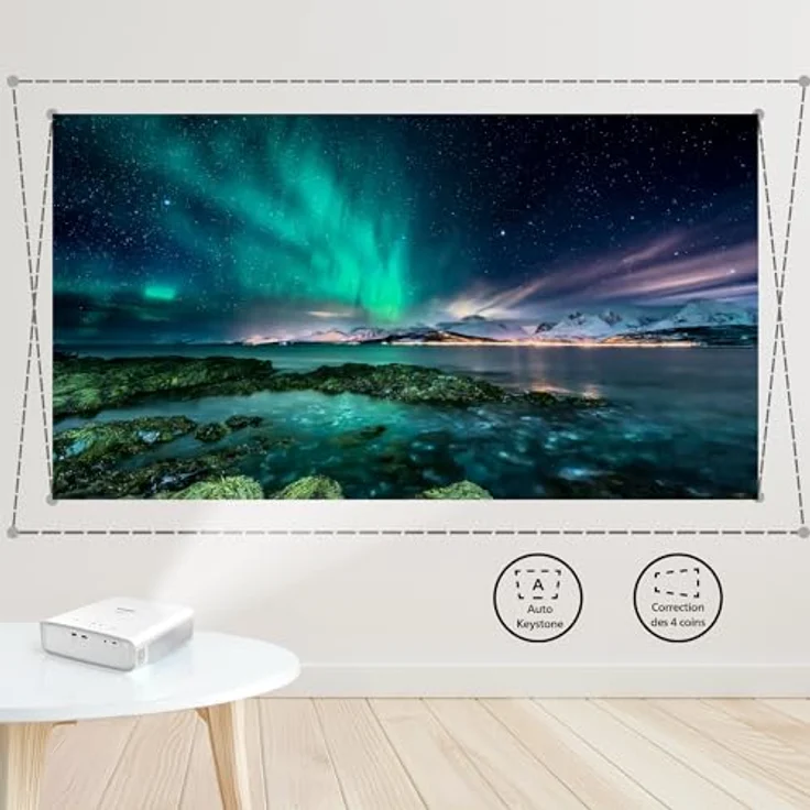 Philips Neopix 550 Heimkino-Beamer, Full HD 1080p, LED-Lichtquelle, WLAN-Spiegelmodus, Stereo-Sound, Weiß – Bild 5