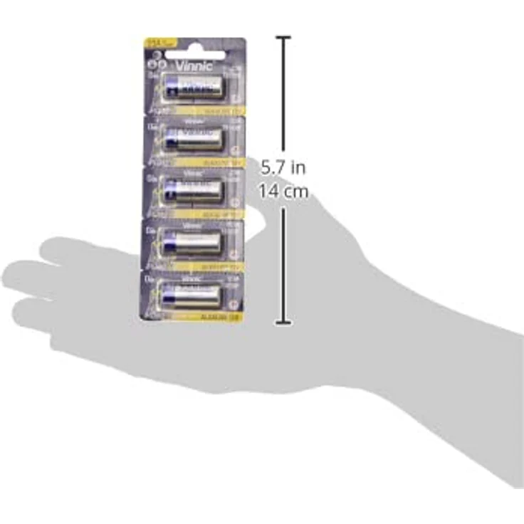Vinnic VIN-23A Alkaline Batterie 23A L1028F, 5 Stück, hohe Lebensdauer, Qualitätszellen – Bild 3