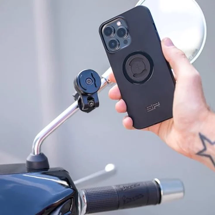 Sp Connect Mirror Mount Pro, Smartphone Halterung mit schwenkbarem Kopf, schwarz – Bild 5