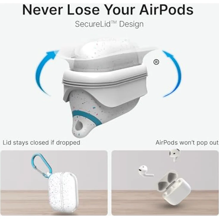 Catalyst Wasserdichtes Special Edition Case für AirPods Pro (1. und 2. Generation), einteiliges Design, IP67 Schutz, hoher Fallschutz, Soft-Touch – Funfetti – Bild 3