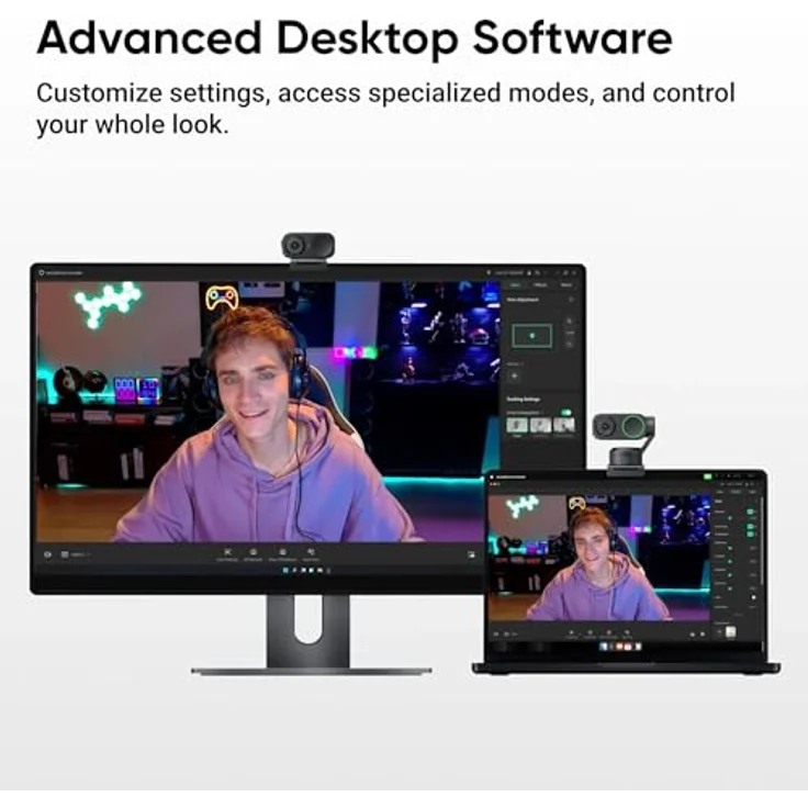 INSTA360 Link 2C Polarweiß, KI-gesteuerte 4K-Webcam mit HDR-Technologie und automatischem Zoom – Bild 8