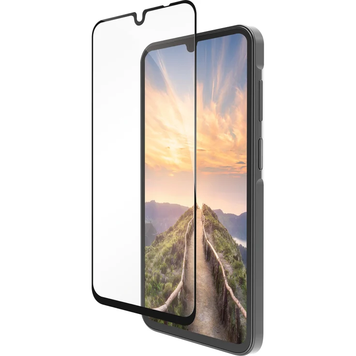 dbramante1928 Eco-Shield Displayschutzfolie für Samsung Galaxy A16, 9H Härte, antimikrobiell, transparente Schutzfolie mit schwarzen Kanten