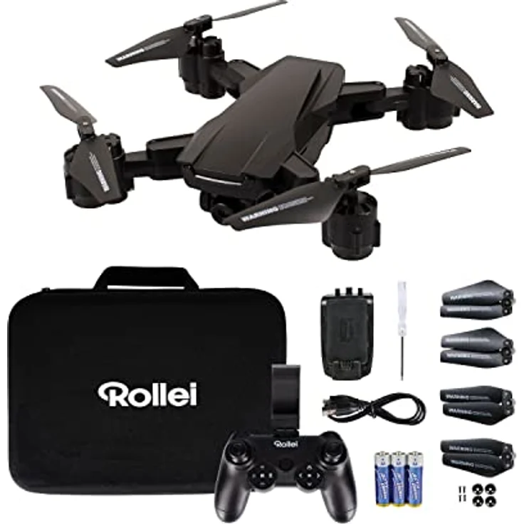 Rollei Fly 60 Combo Drohne, HD-Kamera, stabile Fluglage, lange Flugzeit, App Steuerung, inkl. Fernbedienung – Bild 1