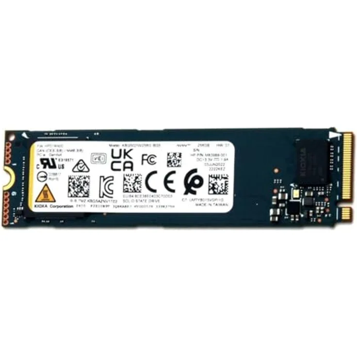 Kioxia Client SSD NVMe/PCIe M.2 2280 (256 GB, M.2 2280), SSD, 256Gb, NVMe/PCIe, M.2 2280