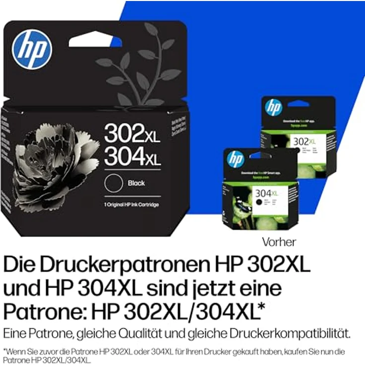 HP 302/304XL (B7RT9AE), schwarze Druckerpatrone mit ca. 300 Seiten Druckleistung, kompatibel mit Instant-Ink-fähigen Druckern – Bild 2