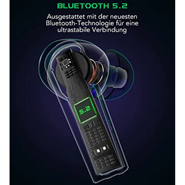 Black Shark Lucifer T2 Bluetooth Kopfhörer, 35ms Extrem Geringe Latenz, Hi-Fi Stereo Sound, Bluetooth 5.2, 4 Hyperclear Mics, IPX5 Wasserdicht, 20 Stunden Akkulaufzeit – Bild 4