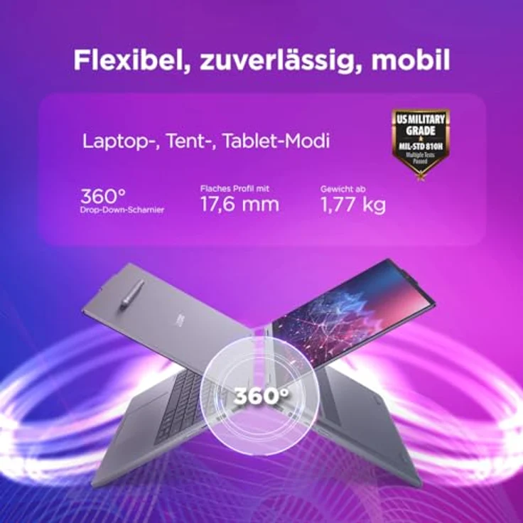 Lenovo IdeaPad 5 2in1 83UL0026GE, 15.3" WUXGA IPS, Intel Core Ultra 7 355, 16GB RAM, 1TB SSD, Windows 11, grau – Bild 7