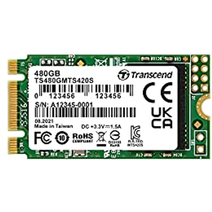 Transcend 420S - Solid-State-Disk - 480 GB - intern - M.2 2242 - SATA 6Gb/s (TS480GMTS420S) – Bild 2